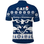 cats-football-christmas-polo-shirt-geelong-aboriginal-painting