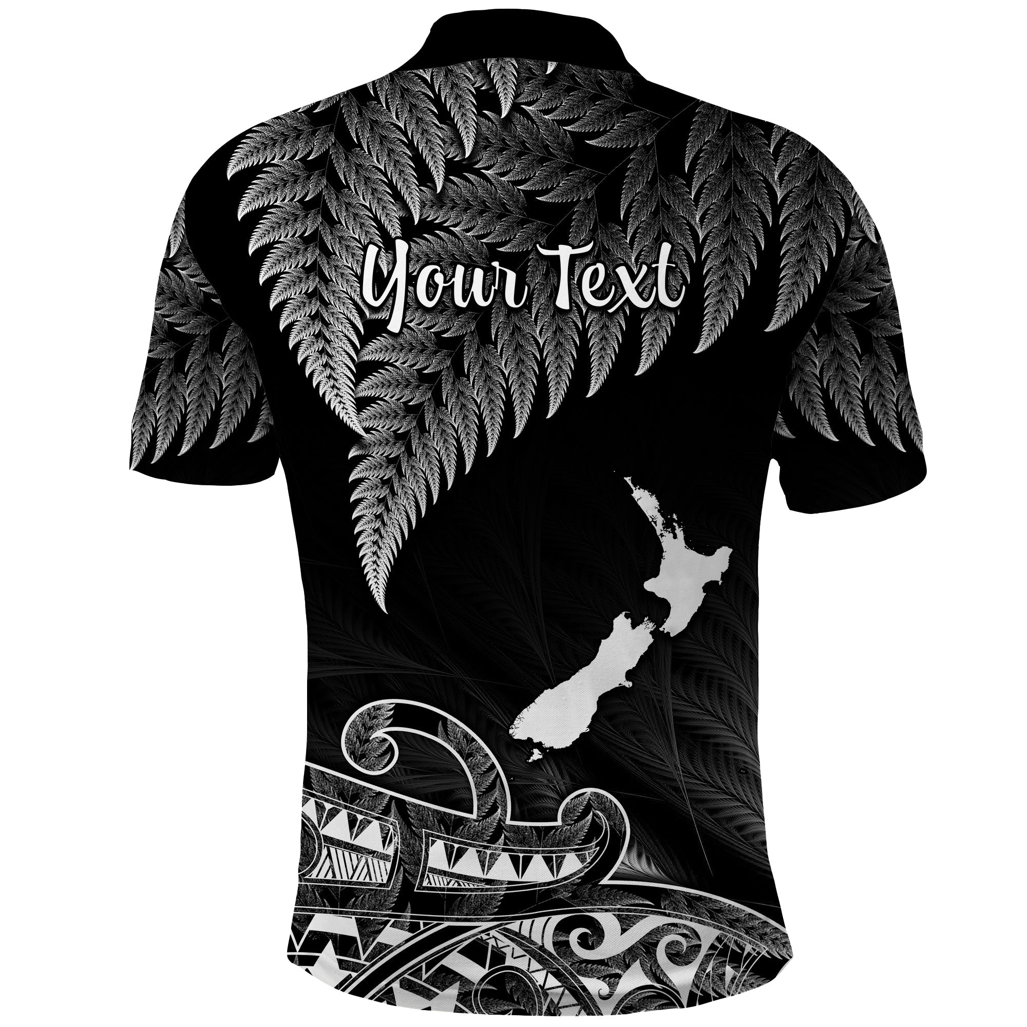 custom-personalised-new-zealand-silver-fern-polo-shirt-aotearoa-map-maori