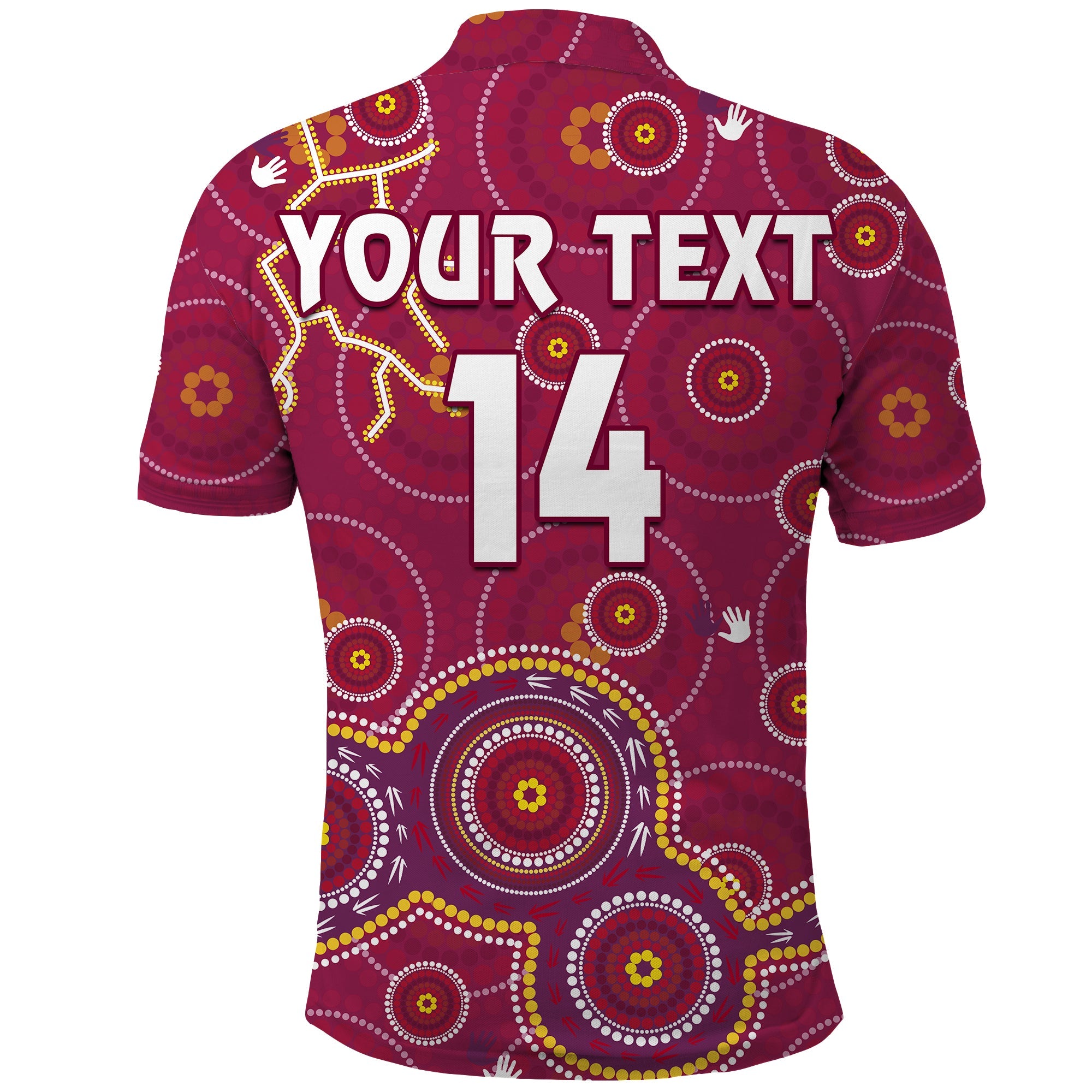 custom-text-and-number-maroons-rugby-polo-shirt-kangaroo-indigenous-pattern-unique-version