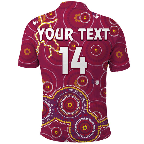 custom-text-and-number-maroons-rugby-polo-shirt-kangaroo-indigenous-pattern-unique-version