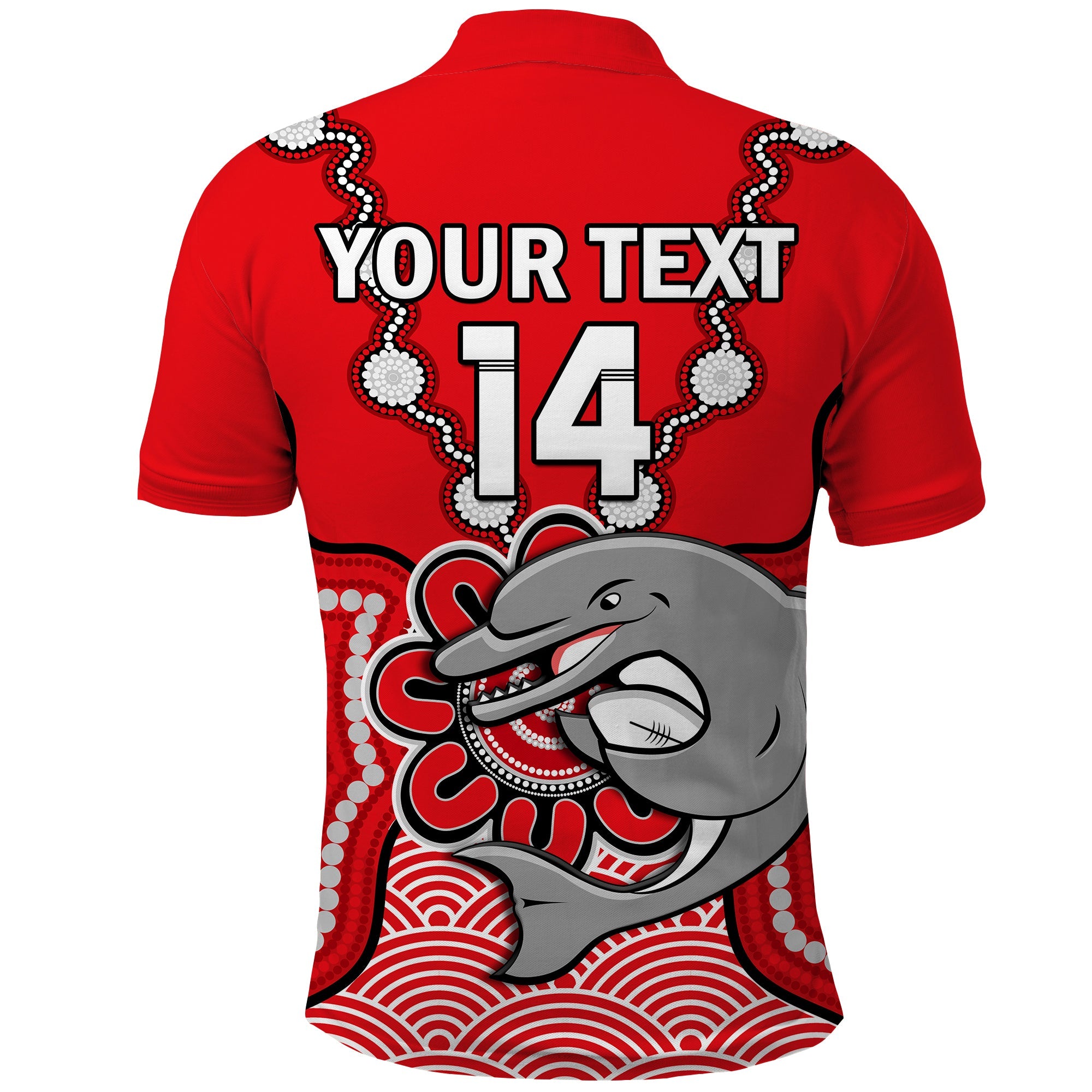 custom-text-and-number-dolphins-rugby-polo-shirt-indigenous-black-artsy