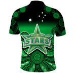 stars-cricket-polo-shirt-melbourne-team-green-gradient-aboriginal-art