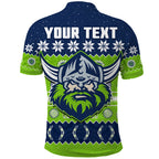 custom-personalised-raiders-christmas-polo-shirt-the-green-machine-aboriginal-art-merry-xmas
