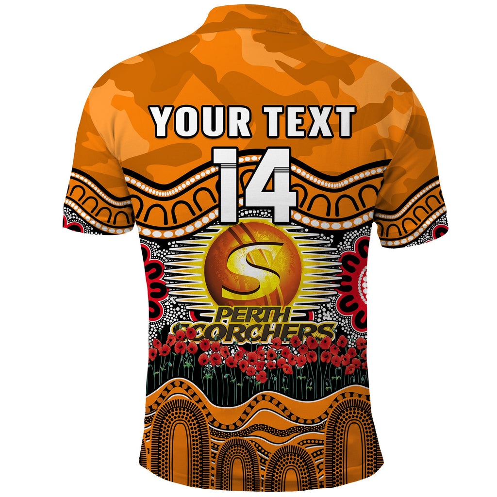 custom-text-and-number-perth-scorchers-cricket-anzac-polo-shirt-poppy-aboriginal-camouflage