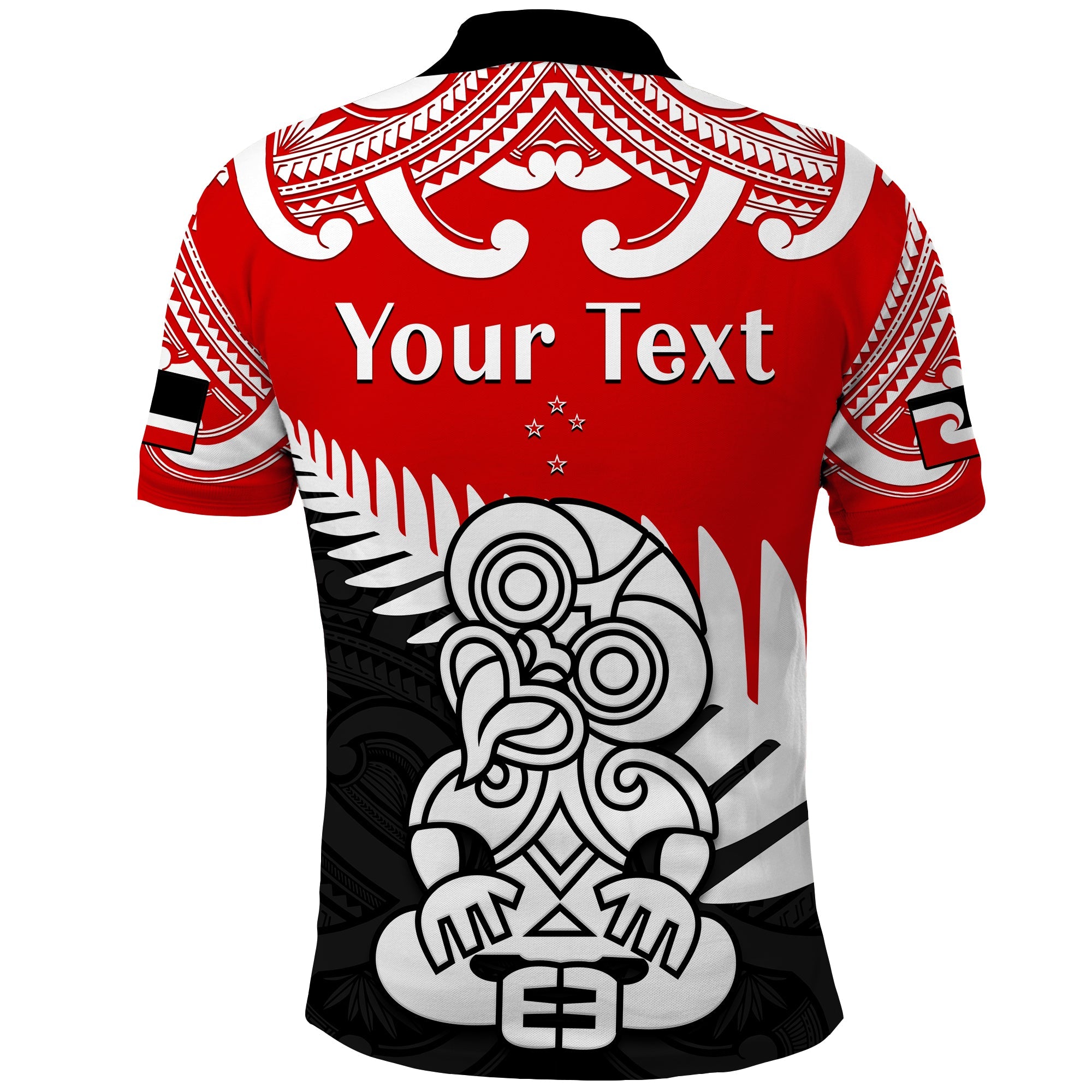 custom-personalised-waitangi-day-polo-shirt-tino-rangatiratanga-flag-with-tiki-maori-fern