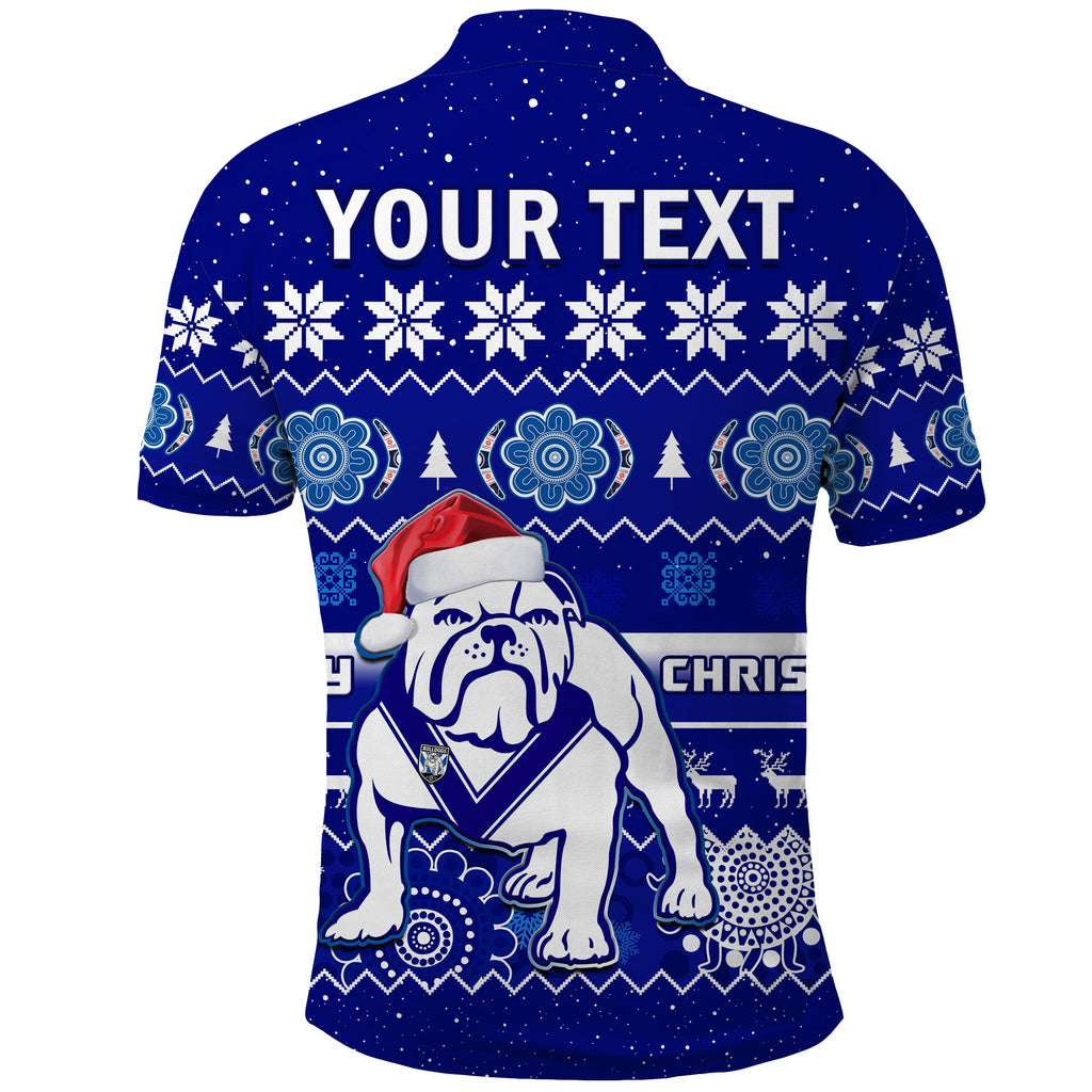 custom-personalised-bulldogs-rugby-christmas-polo-shirt-berries-merry-xmas-aboriginal-art