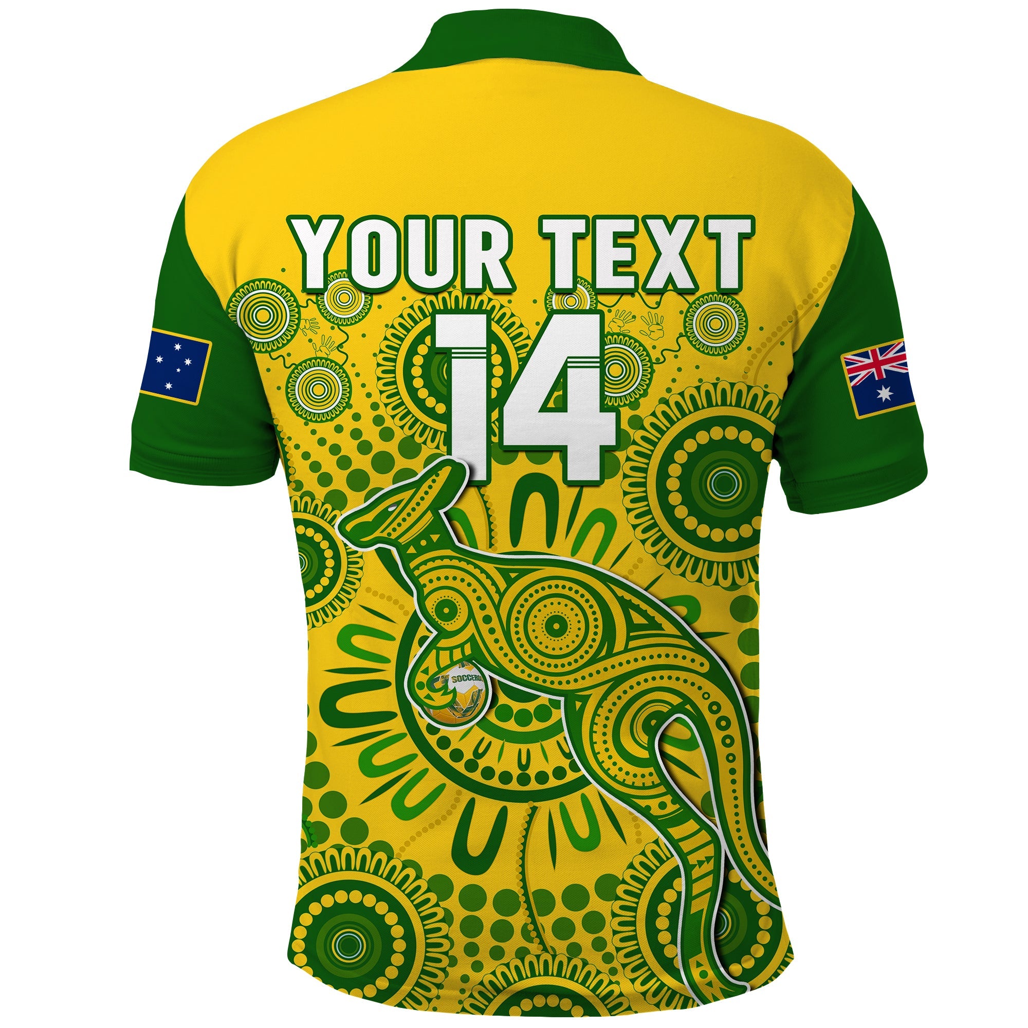 custom-text-and-number-australia-soccer-polo-shirt-socceroos-kangaroo-aussie-indigenous-national-color