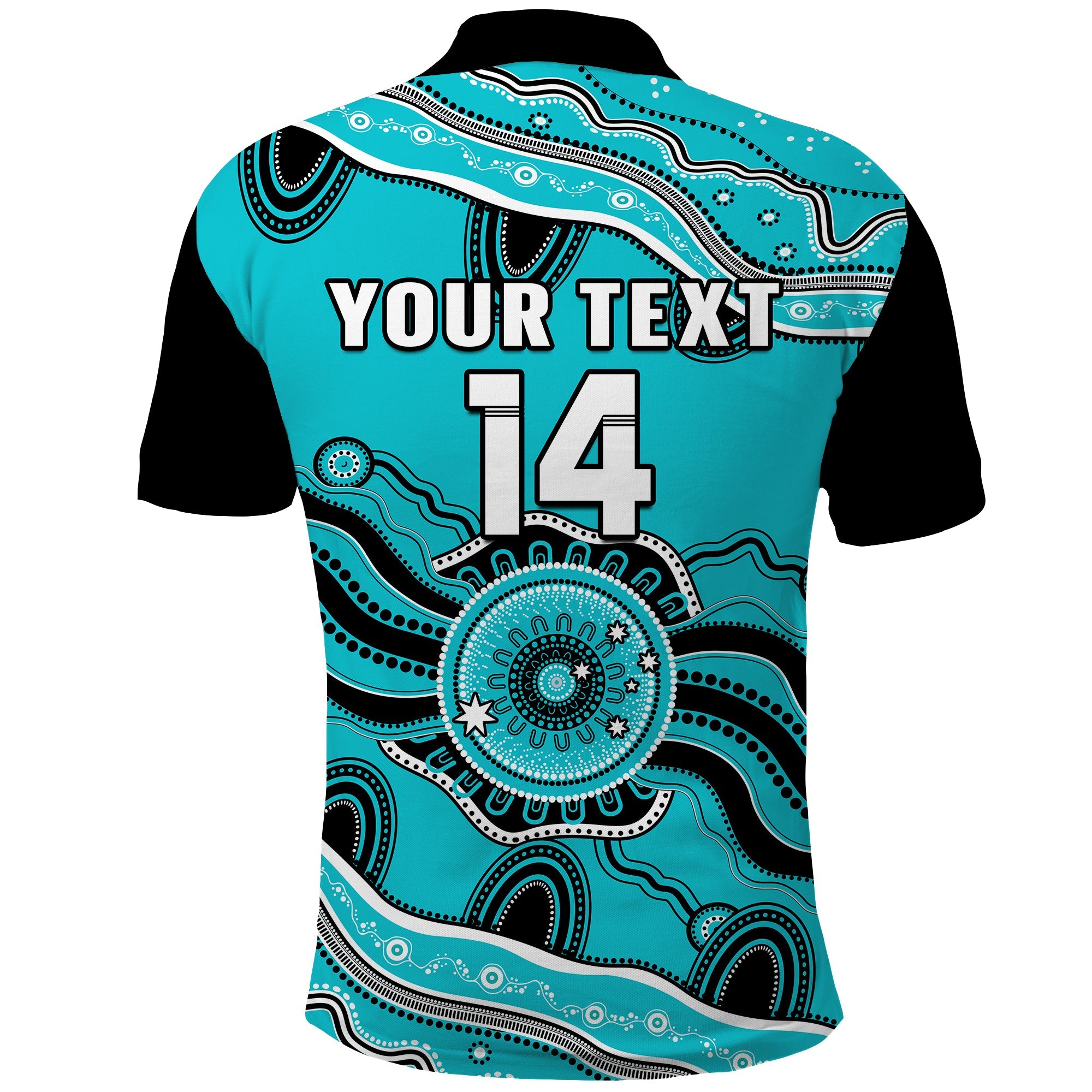 custom-text-and-number-brisbane-heat-cricket-polo-shirt-aboriginal-painting