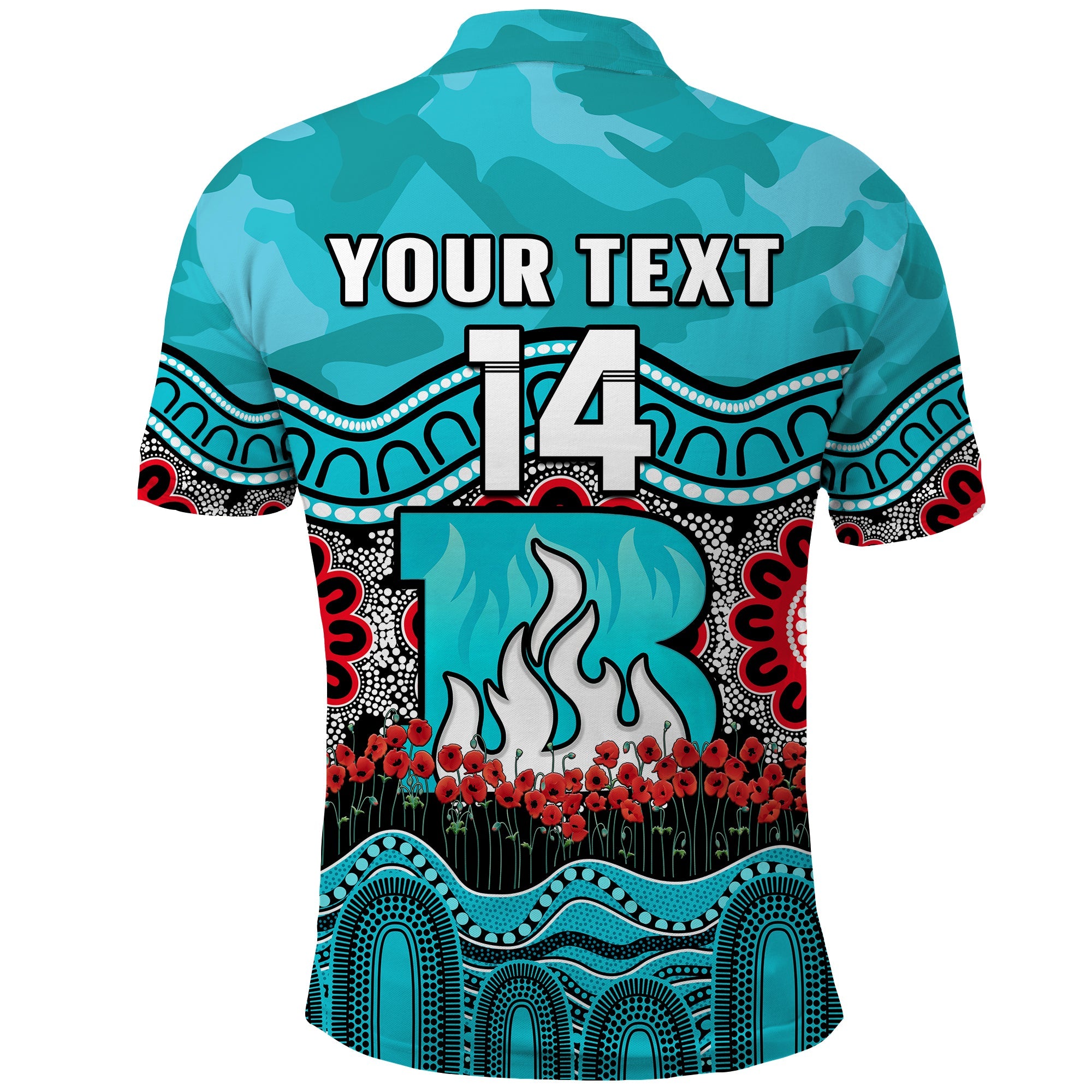 custom-text-and-number-brisbane-heat-cricket-anzac-polo-shirt-poppy-aboriginal-camouflage