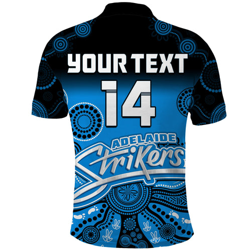 custom-text-and-number-adelaide-strikers-polo-shirt-gradient-aboriginal-dot-painting