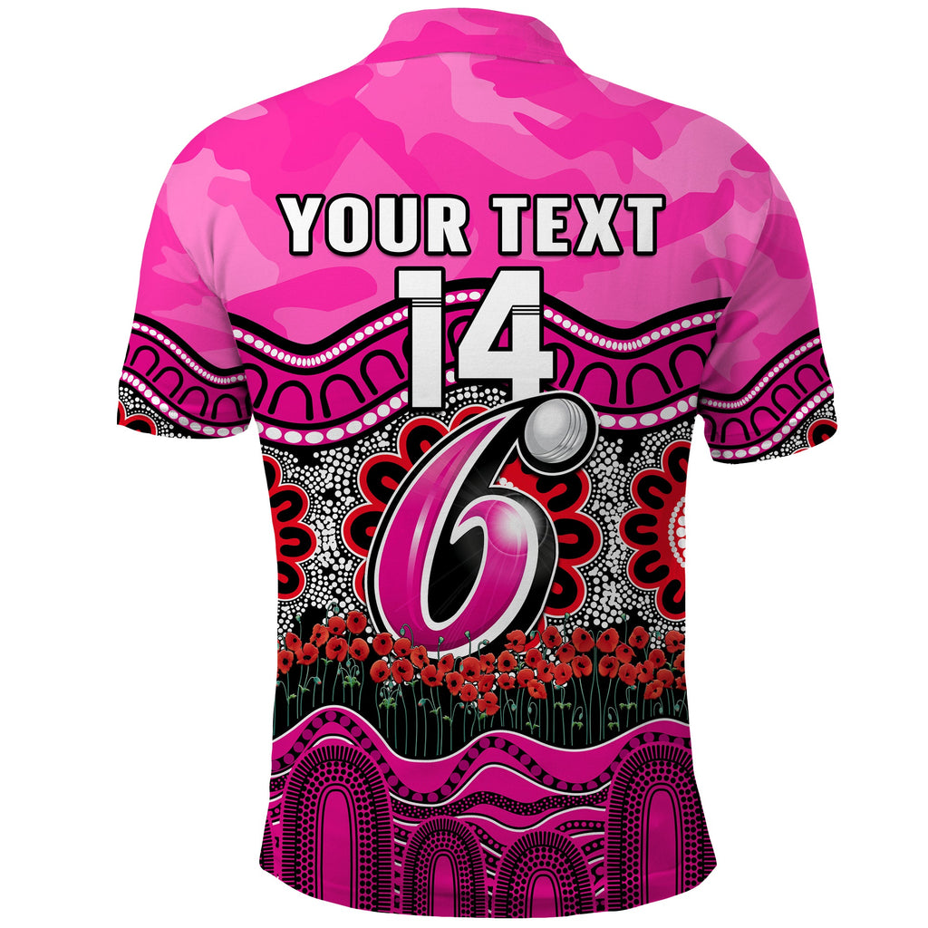 custom-text-and-number-sixers-cricket-anzac-polo-shirt-sydney-poppy-aboriginal-camouflage