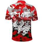 custom-text-and-number-dragons-rugby-anzac-2023-polo-shirt-aboriginal-mix-poppy-lest-we-forget