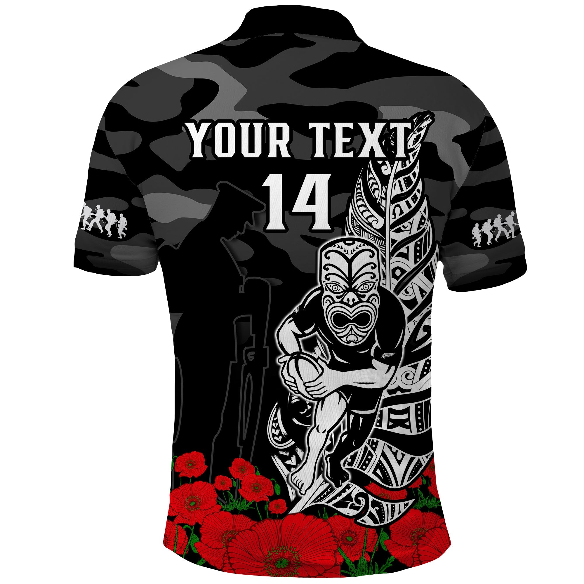 custom-text-and-number-warriors-anzac-2023-polo-shirt-nz-fern-camouflage-poppy-mix-aboriginal