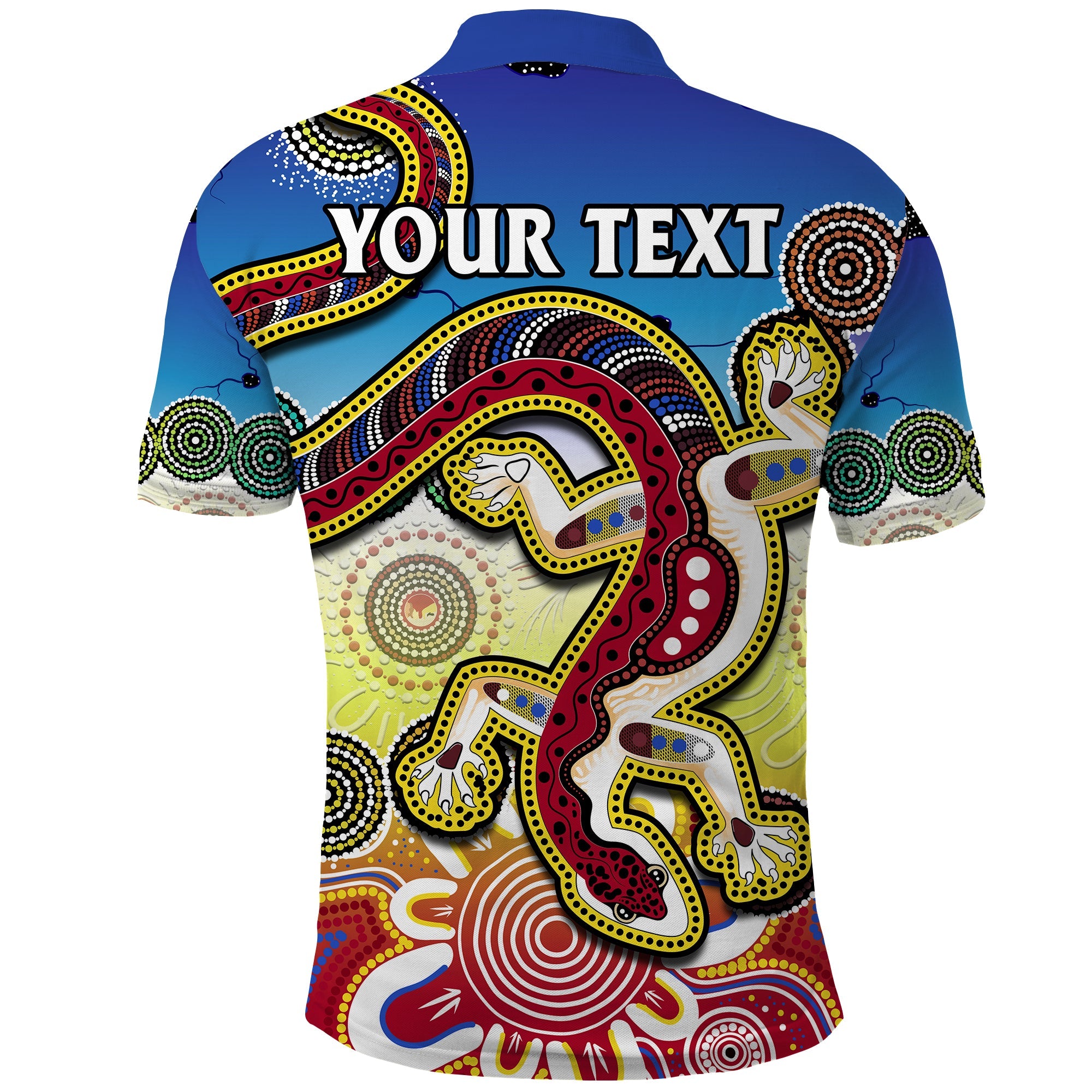 custom-personalised-australia-polo-shirt-indigenous-red-lizard-love-aussie-artsy