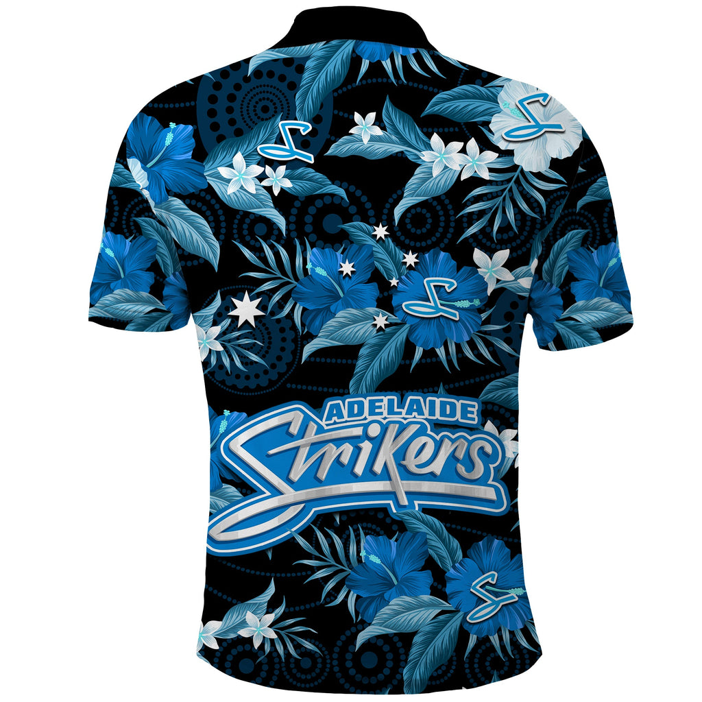 adelaide-strikers-cricket-polo-shirt-aboriginal-art-mix-tropical-flowers