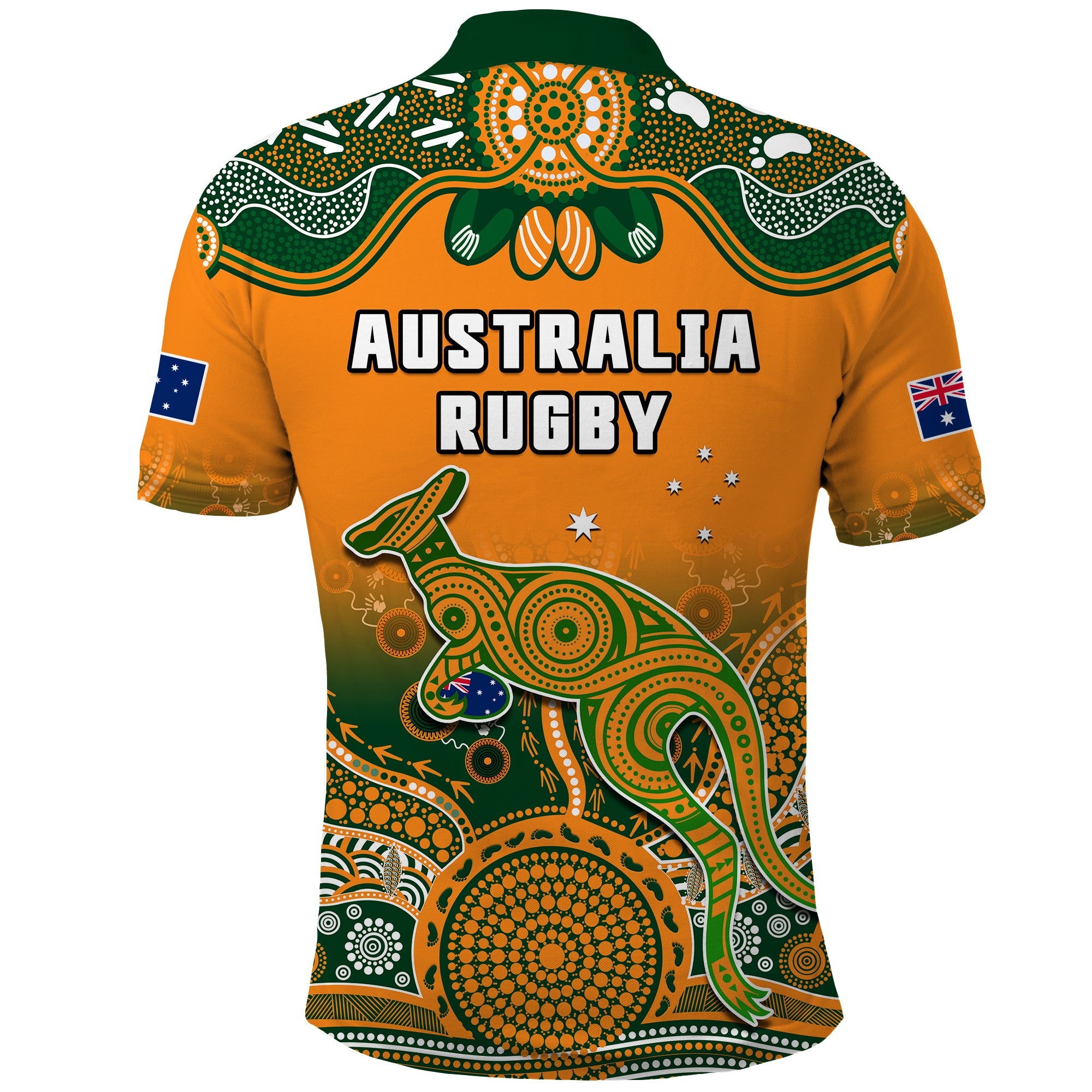 australia-rugby-polo-shirt-wallabies-kangaroo-orange-aboriginal