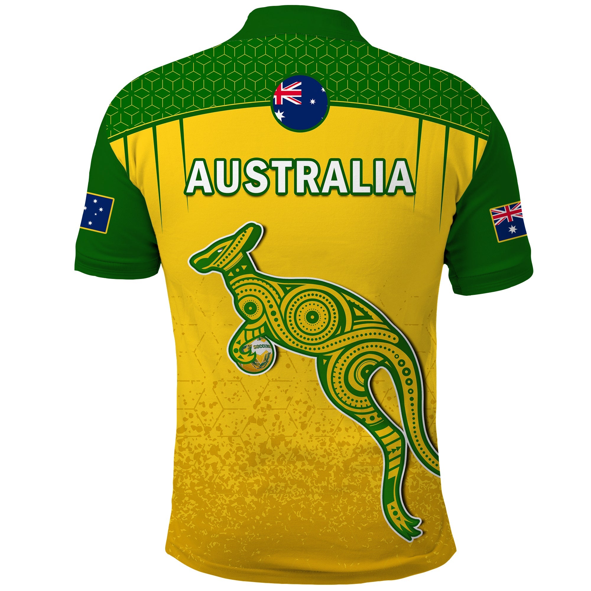 australia-soccer-polo-shirt-socceroos-dots-kangaroo-simple-style