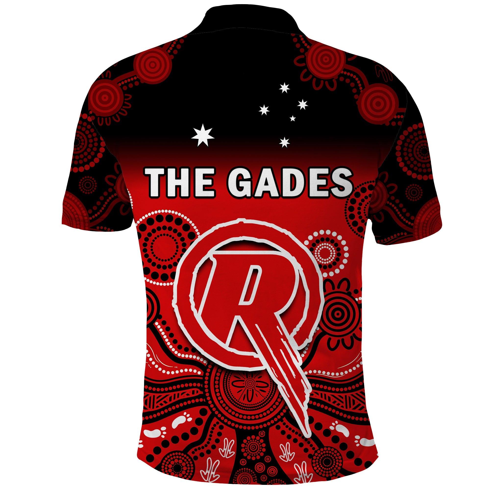renegades-cricket-polo-shirt-melbourne-team-green-gradient-aboriginal-art