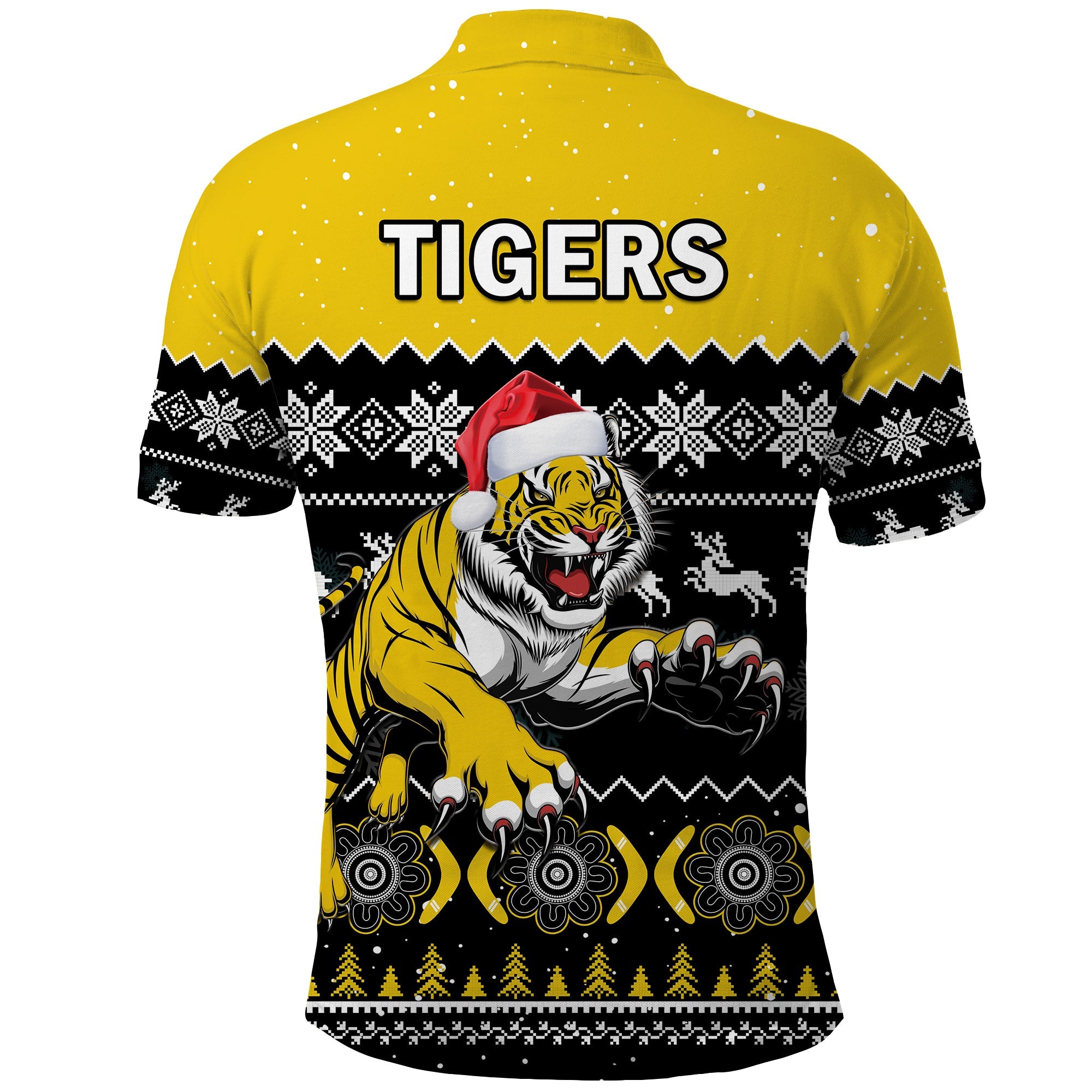 richmond-football-polo-shirt-tigers-indigenous-merry-christmas