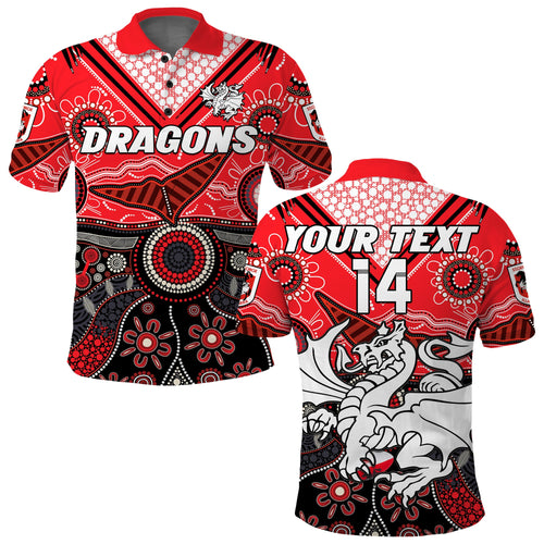 custom-text-and-number-dragons-rugby-polo-shirt-indigenous-pattern-artsy-version