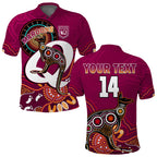 custom-text-and-number-maroons-rugby-polo-shirt-queensland-kangaroo-aboriginal-dot-paintings