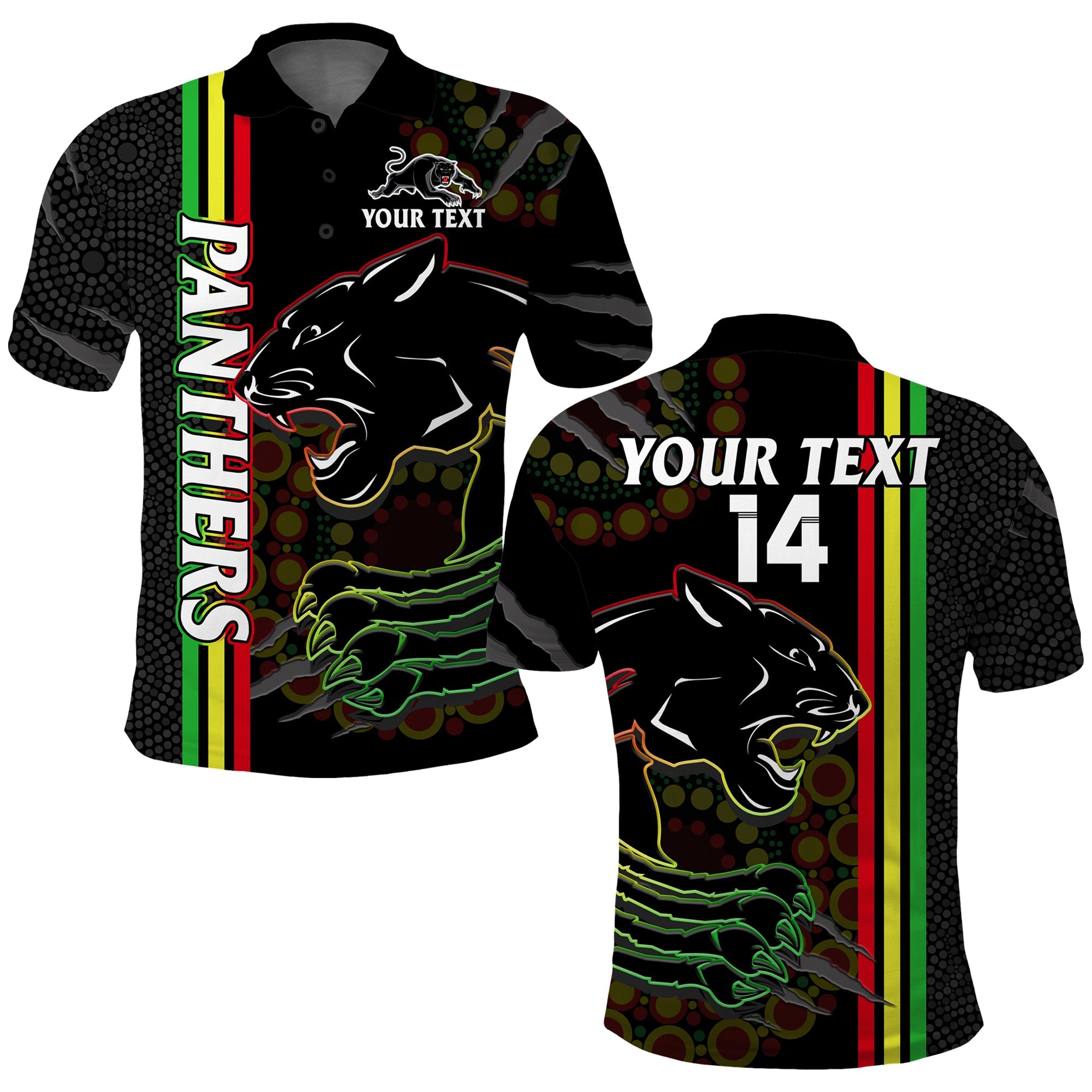 custom-text-and-number-penrith-panthers-rugby-polo-shirt-the-mountain-men-aboriginal-art-dynamic