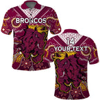 custom-text-and-number-broncos-rugby-polo-shirt-indigenous-pattern-artsy-ver01