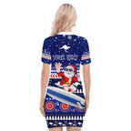 custom-personalised-australia-christmas-polo-dress-aussie-aboriginal-santa-claus-is-surfing-with-kangaroo