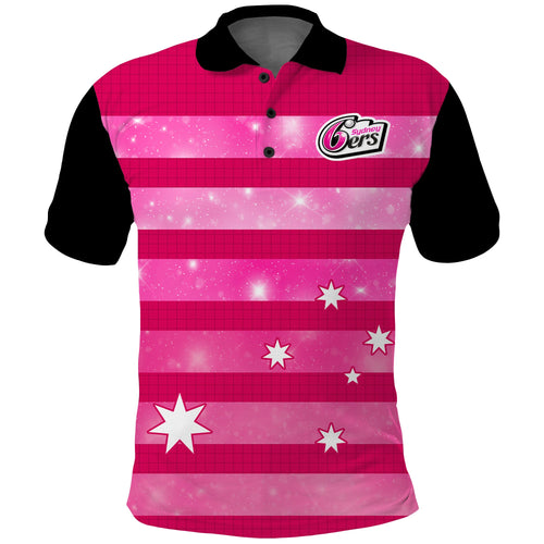 sydney-sixers-cricket-polo-shirt-galaxy-star-simple-ver02