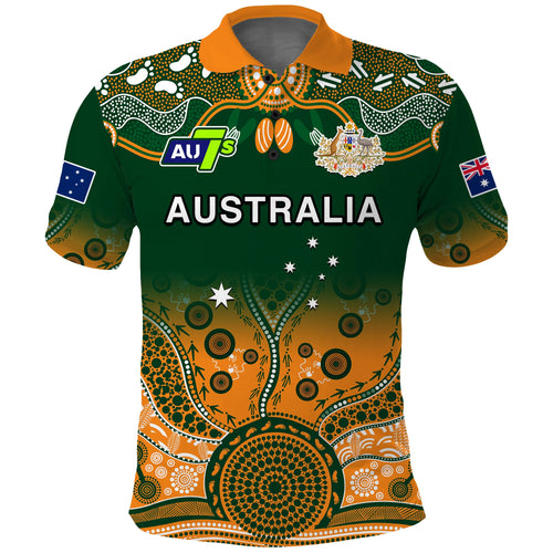 custom-text-and-number-australia-rugby-polo-shirt-aussie-sevens-green-indigenous