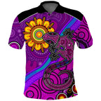 australia-lizard-and-sun-polo-shirt-aboriginal-art-purple