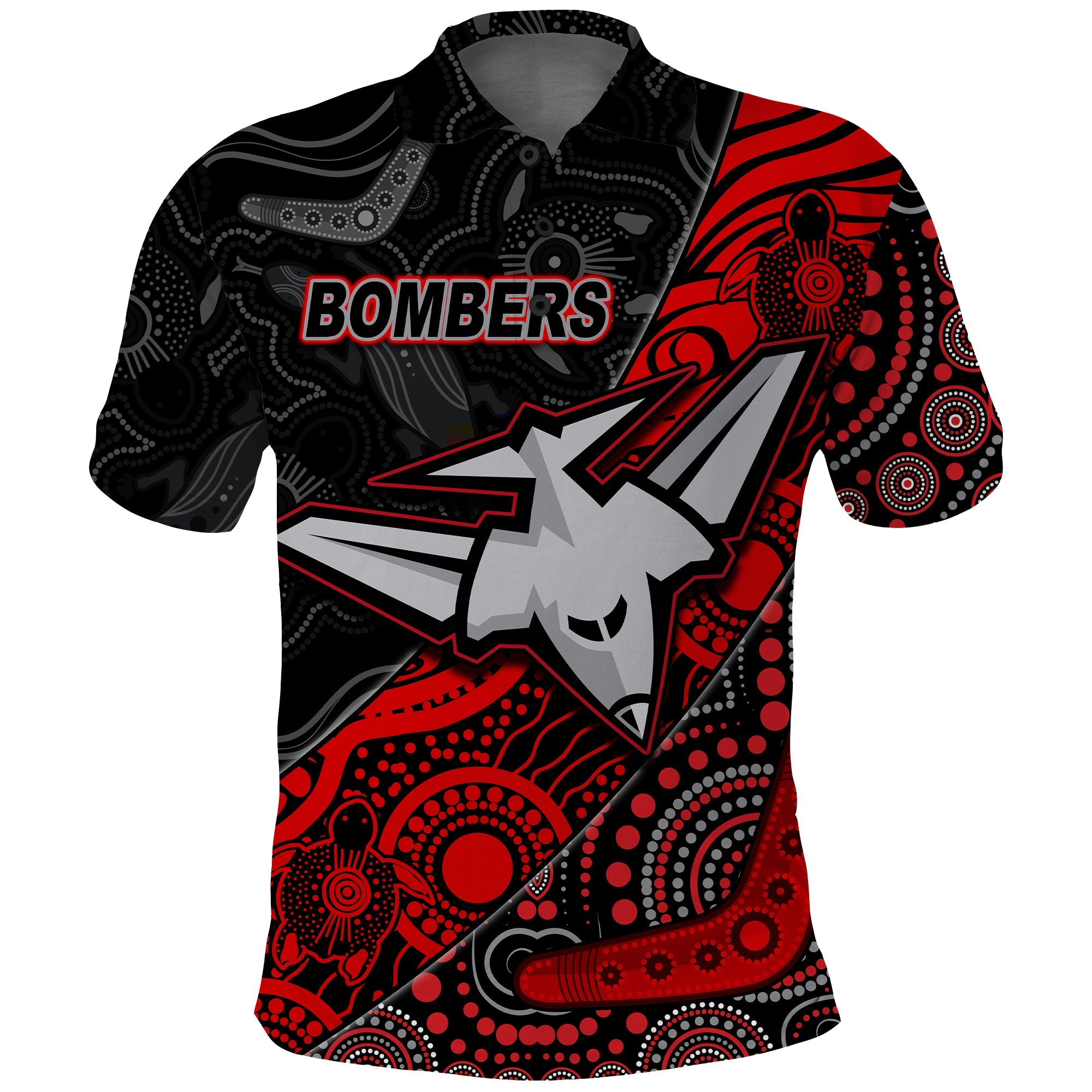custom-text-and-number-bombers-football-polo-shirt-essendon-aboriginal