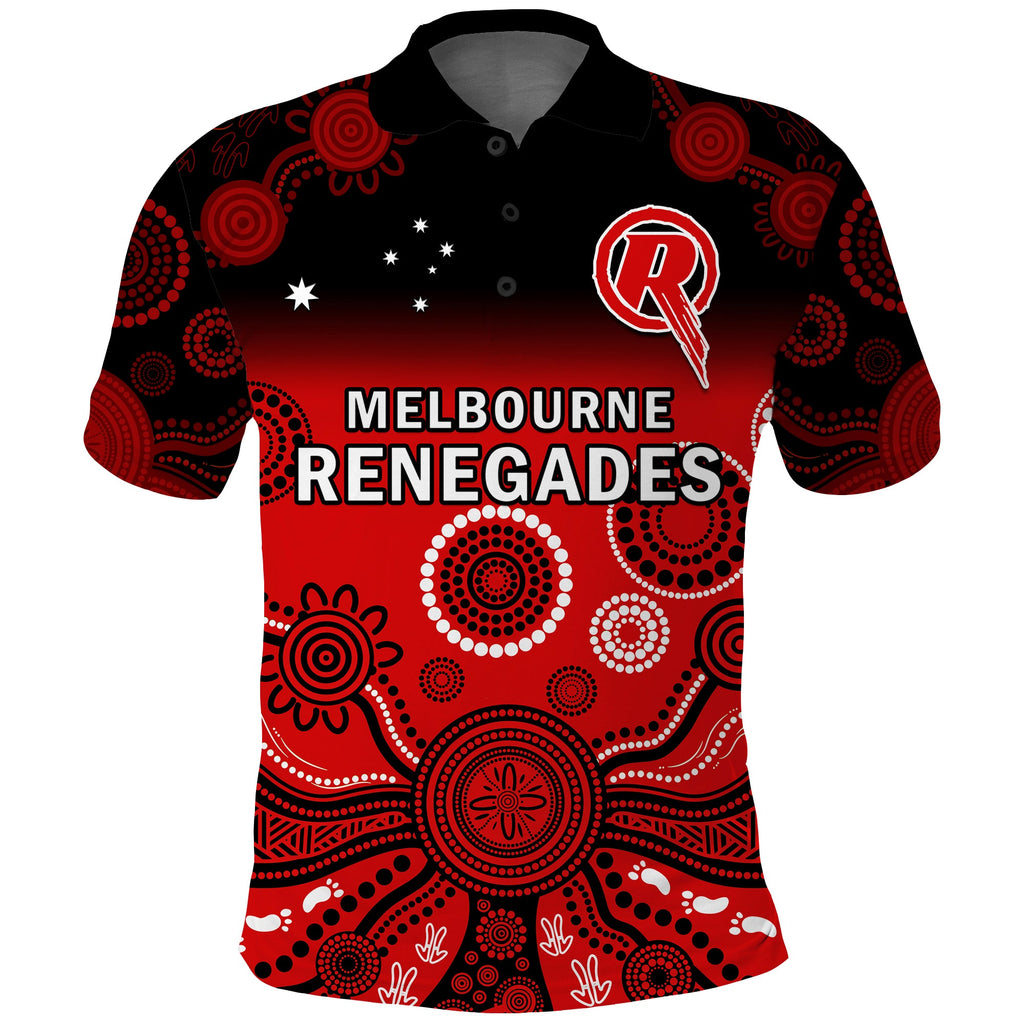custom-text-and-number-renegades-cricket-polo-shirt-melbourne-team-green-gradient-aboriginal-art