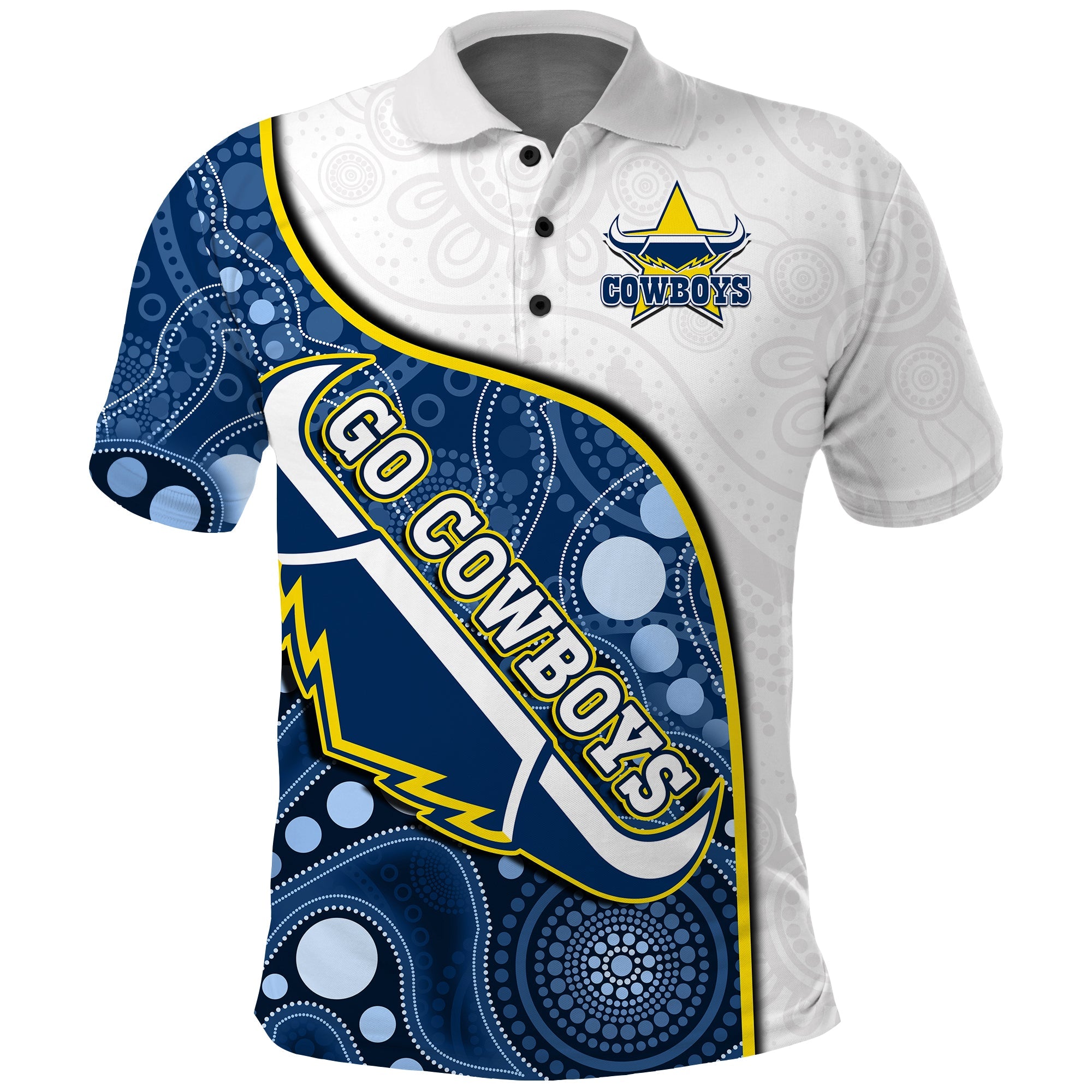 custom-text-and-number-cowboys-rugby-polo-shirt-indigenous-pattern-2022-premiers-sporty-style