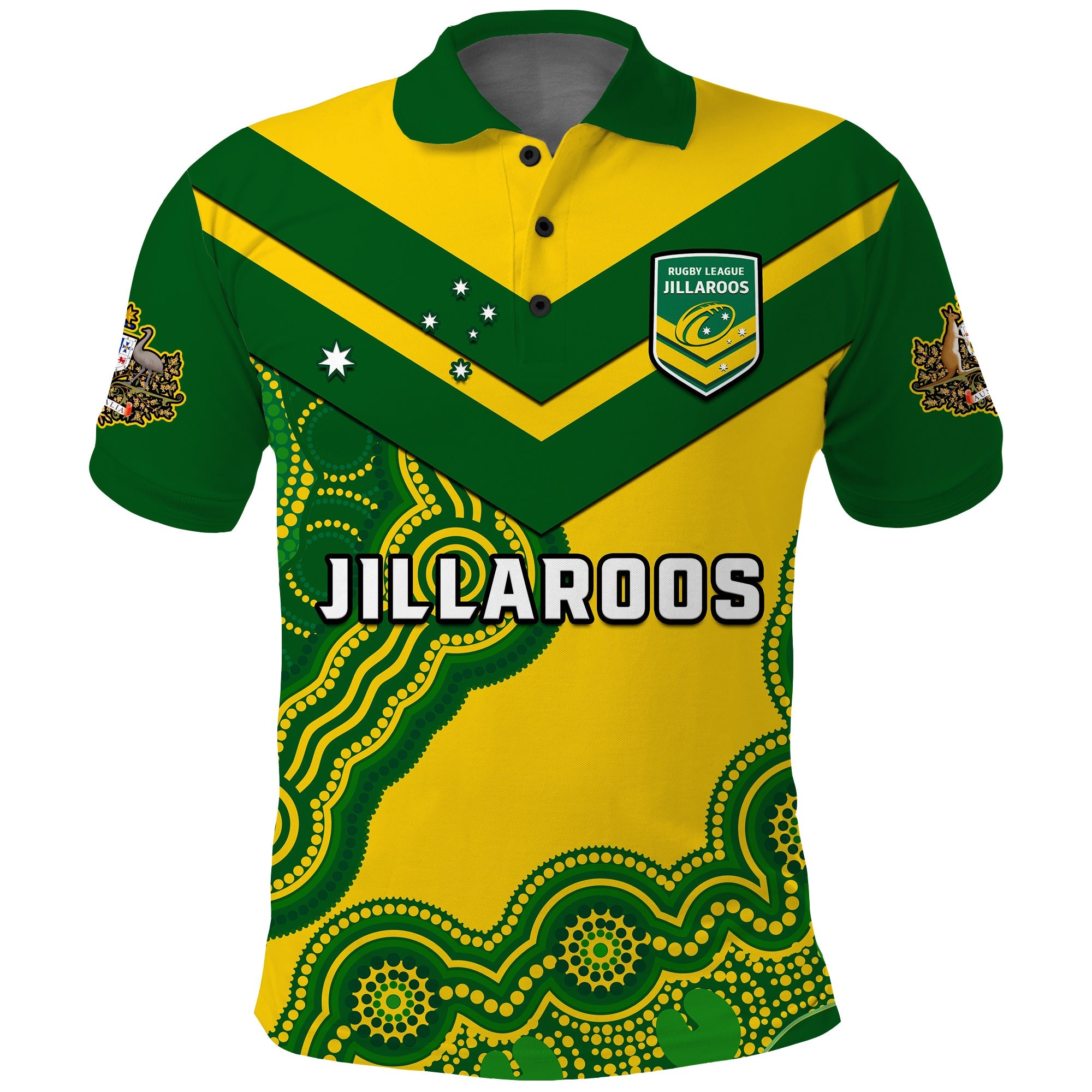 custom-text-and-number-australia-rugby-polo-shirt-jillaroos-champions-indigenous-yellow-style