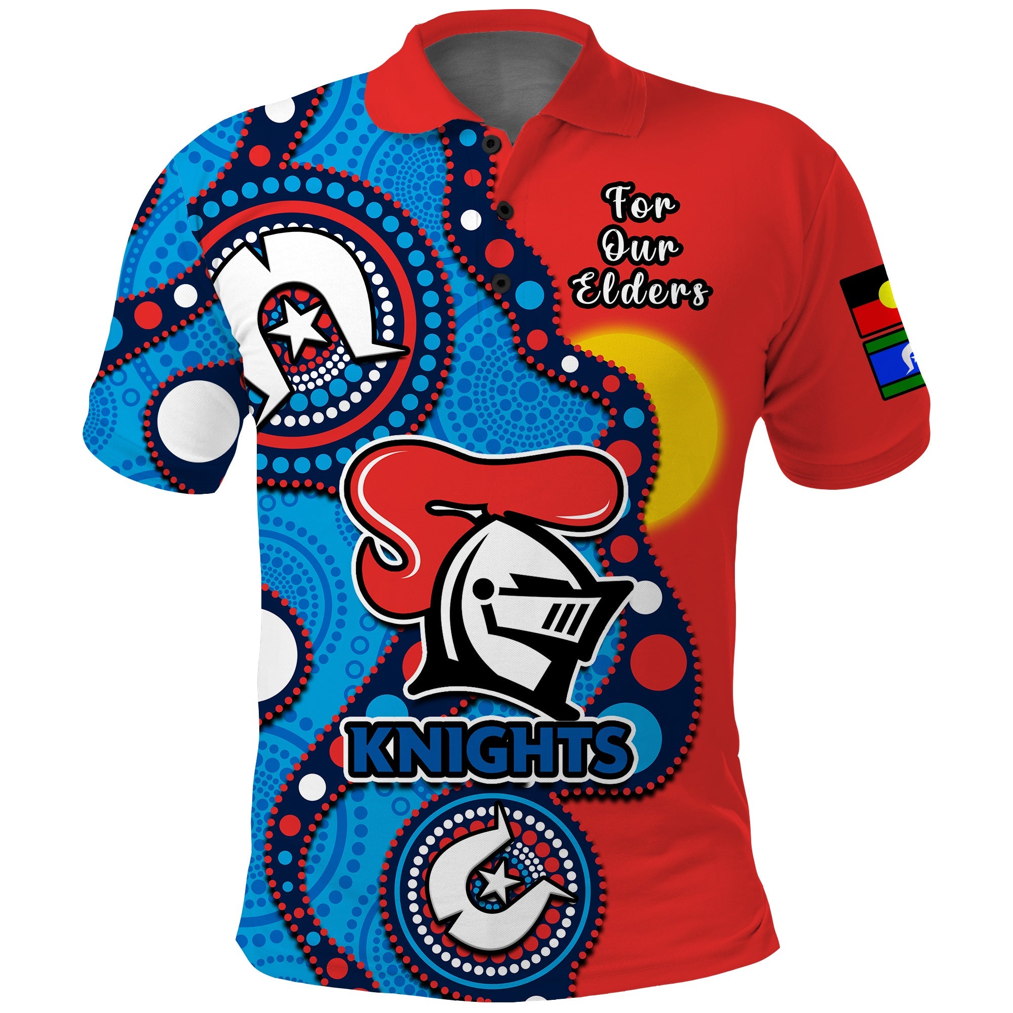 custom-text-and-number-knights-rugby-naidoc-2023-polo-shirt-indigenous-for-our-elders