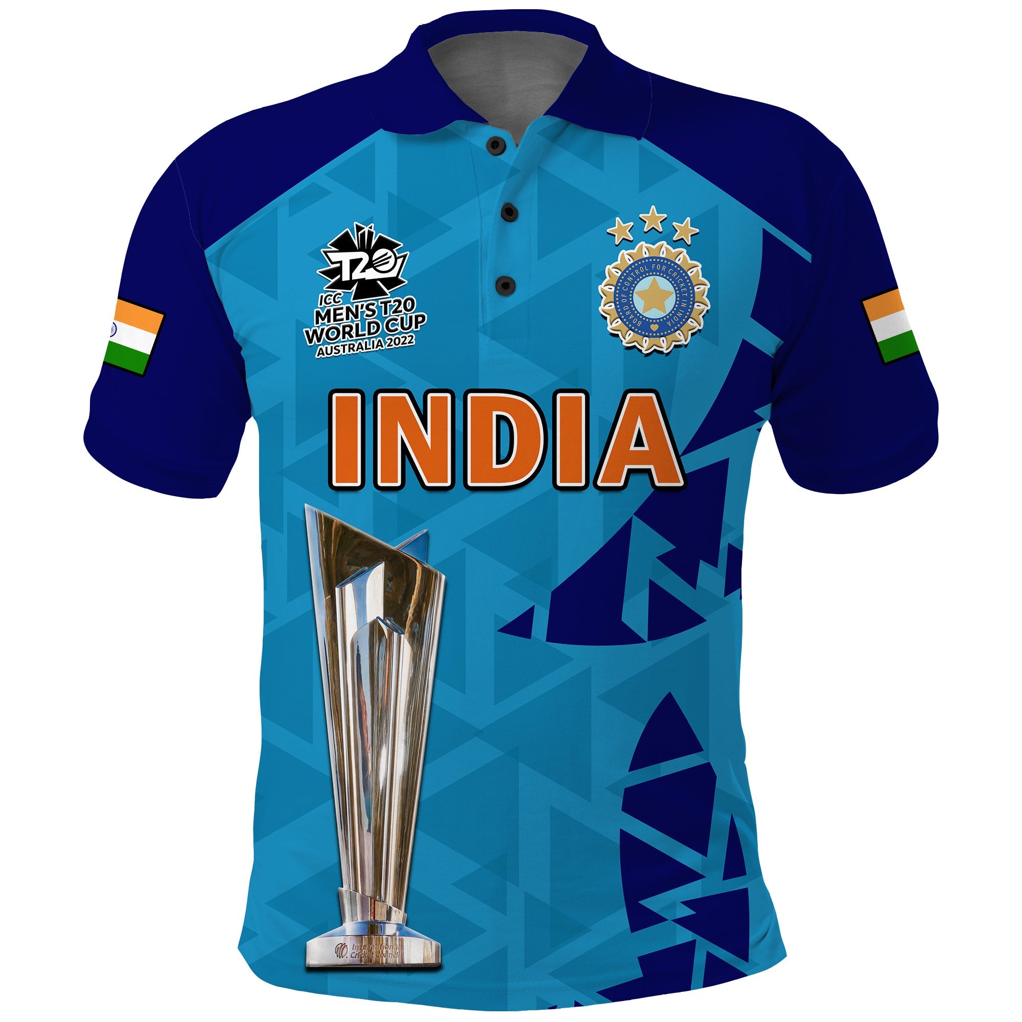 custom-text-and-number-india-cricket-polo-shirt-men-in-blue-champions-mens-t20-wc-2022