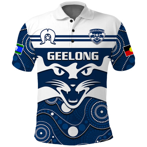 custom-text-and-number-geelong-football-naidoc-2023-polo-shirt-cats-for-our-elders-indigenous-art