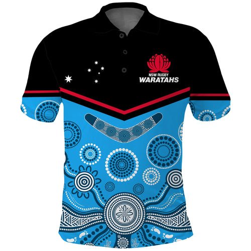 custom-text-and-number-waratahs-super-rugby-2023-polo-shirt-nsw-tahs-indigenous-art