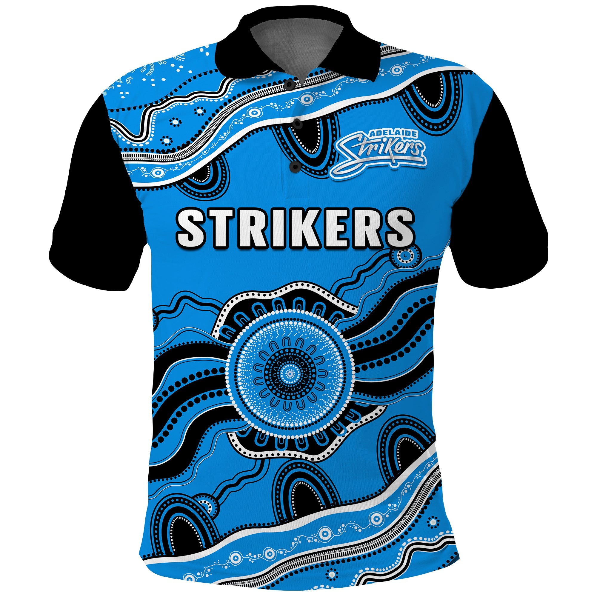 custom-text-and-number-adelaide-strikers-cricket-polo-shirt-aboriginal-painting