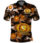 perth-scorchers-cricket-polo-shirt-aboriginal-art-mix-tropical-flowers