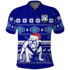 custom-personalised-bulldogs-rugby-christmas-polo-shirt-berries-merry-xmas-aboriginal-art