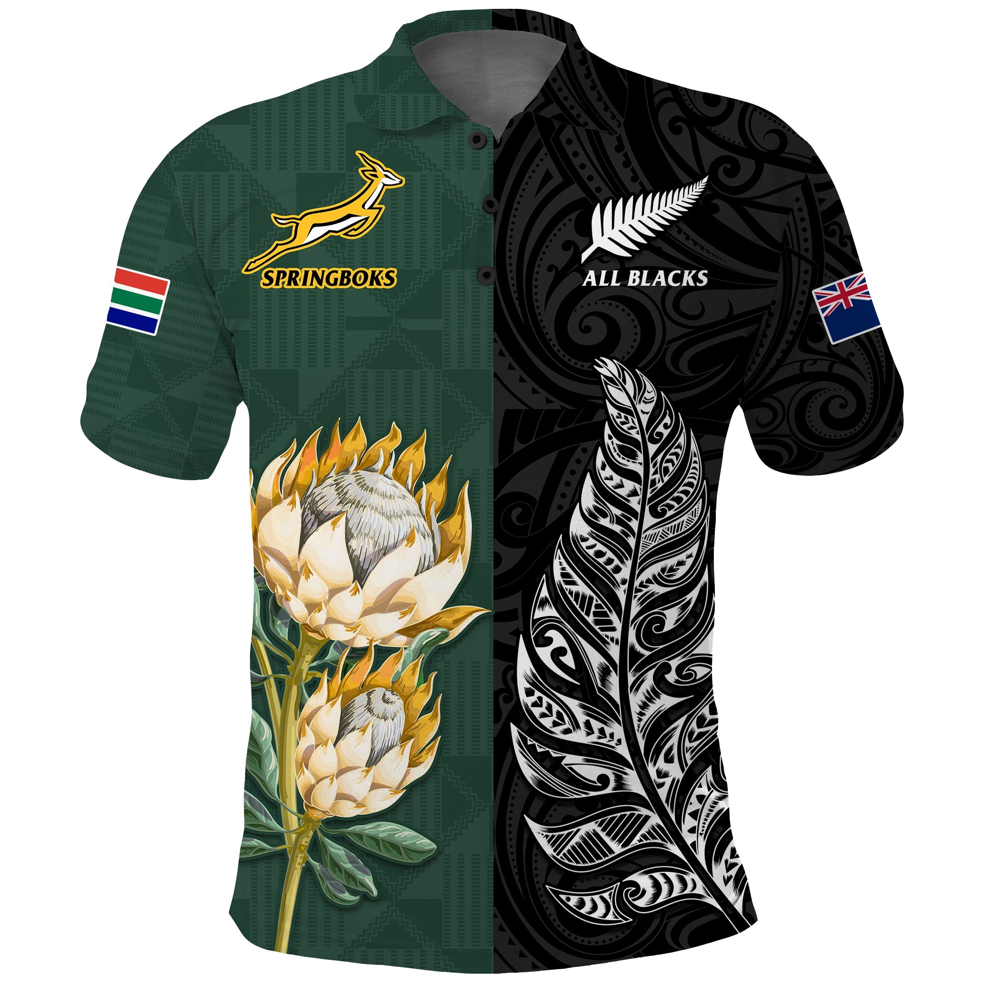 south-africa-protea-and-new-zealand-fern-polo-shirt-rugby-go-springboks-vs-all-black