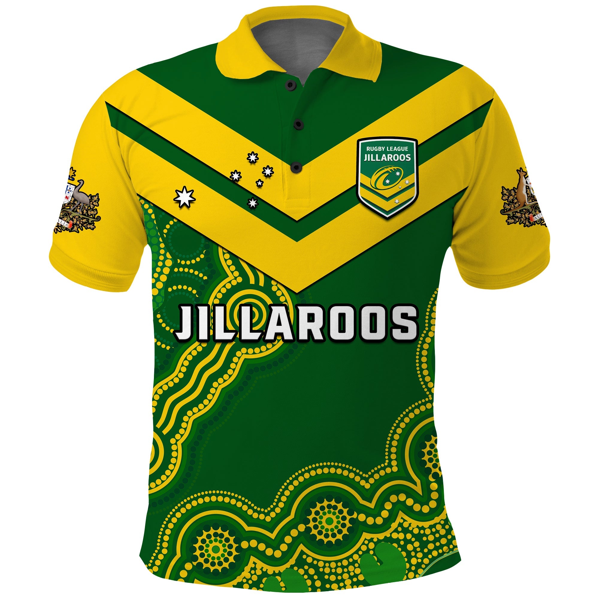 custom-text-and-number-australia-rugby-polo-shirt-jillaroos-champions-indigenous-green-style