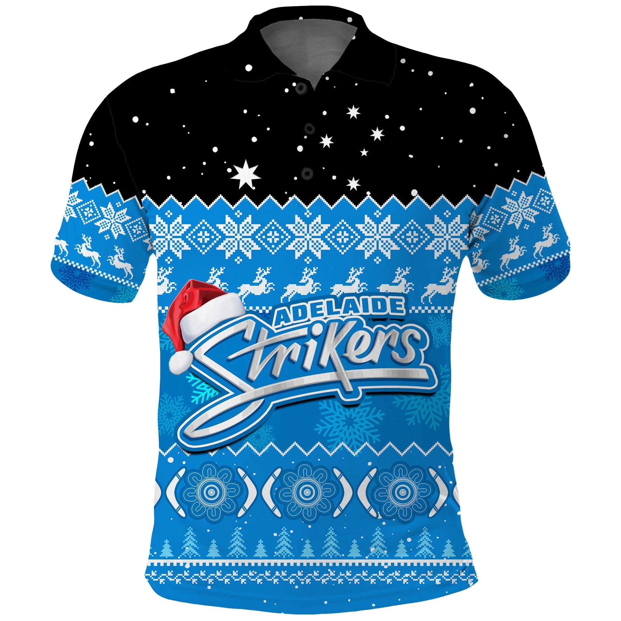 adelaide-strikers-cricket-polo-shirt-aboriginal-merry-christmas