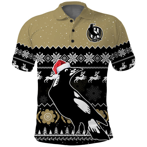 collingwood-football-polo-shirt-magpies-indigenous-merry-christmas