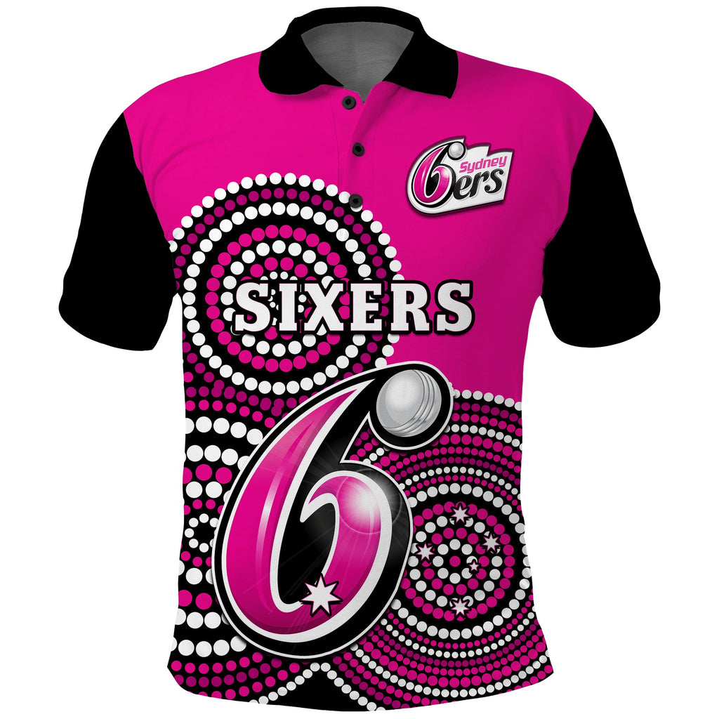 custom-text-and-number-sydney-sixers-cricket-polo-shirt-champions-bbl12-proud-indigenous-art