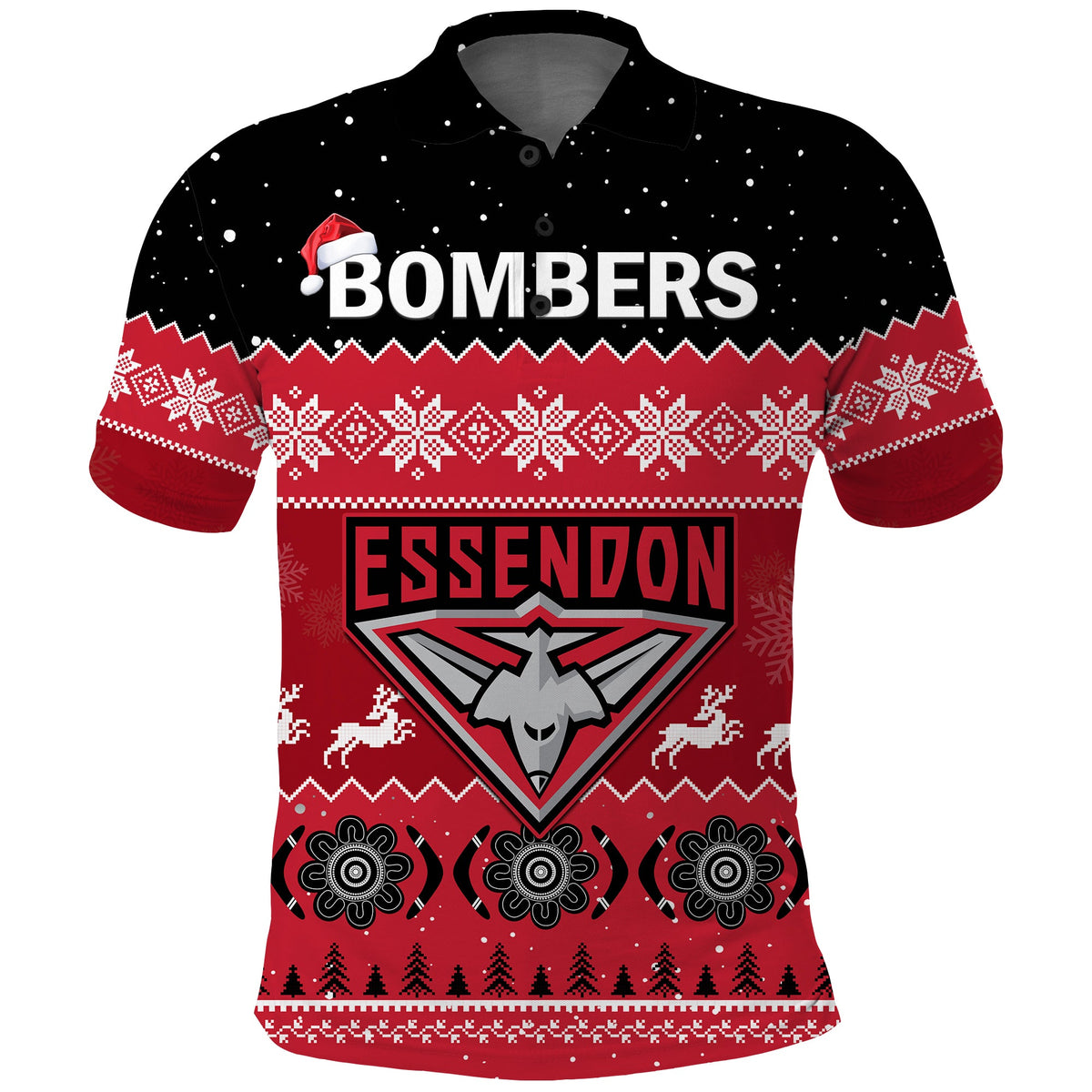 essendon-football-polo-shirt-bombers-indigenous-merry-christmas