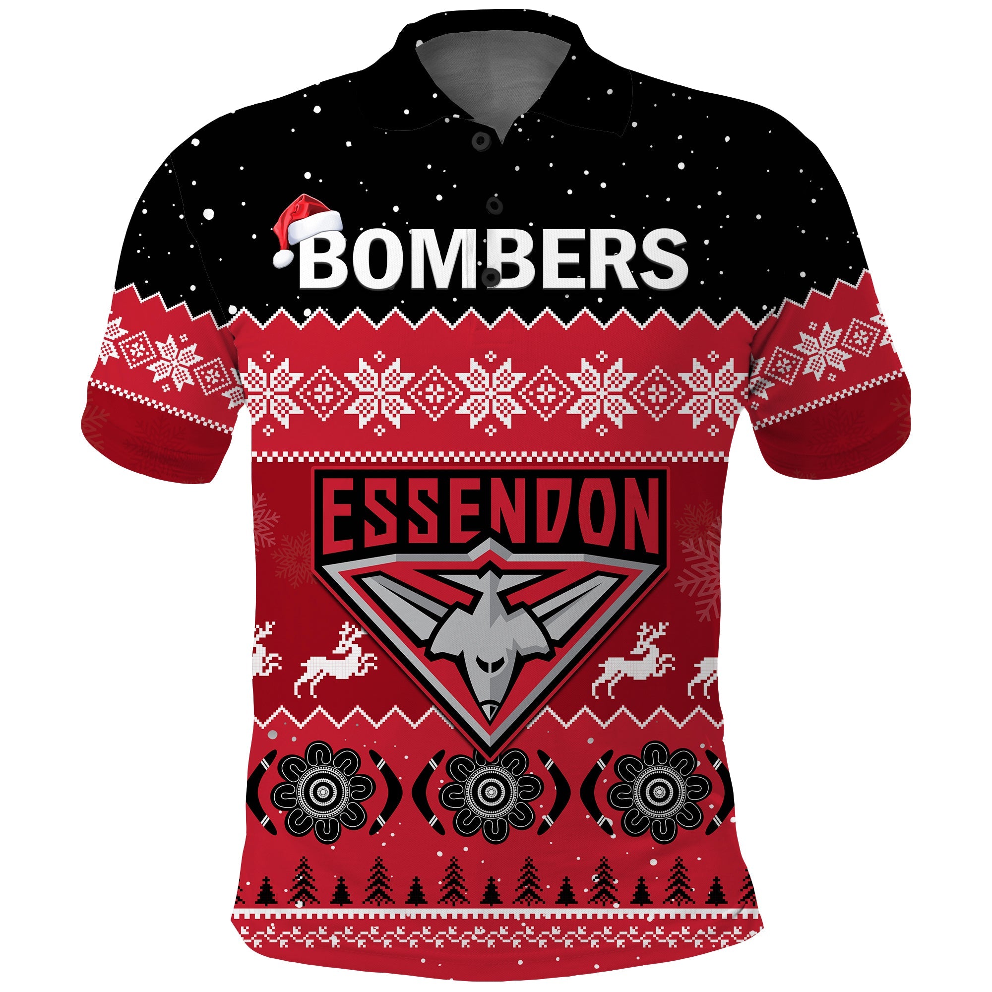essendon-football-polo-shirt-bombers-indigenous-merry-christmas