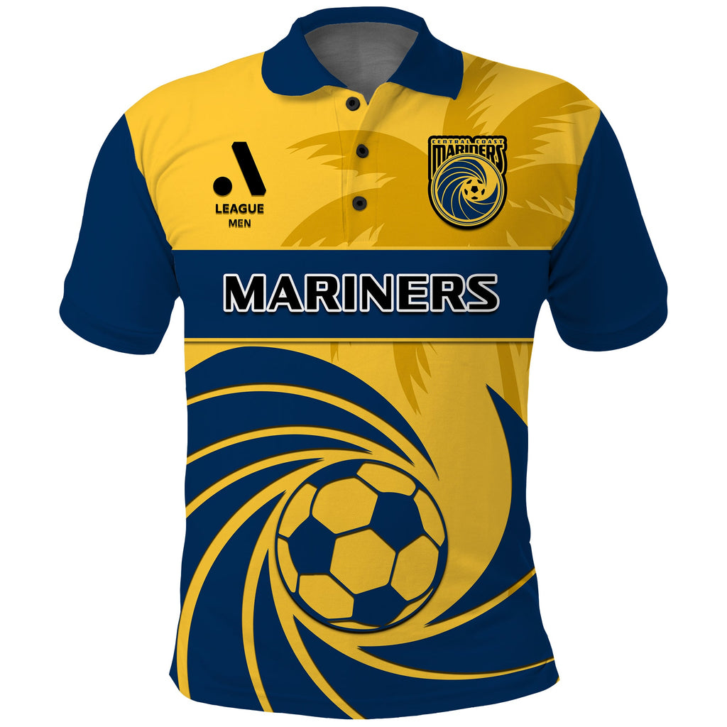 custom-text-and-number-central-coast-football-polo-shirt-a-league-men-mariners-2004-palm-tree-simple-style